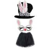 Maxbell Bunny Costume Rabbit Topper Hat Cosplay Skirt for Kids Easter Carnival