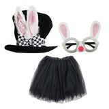 Maxbell Bunny Costume Rabbit Topper Hat Cosplay Skirt for Kids Easter Carnival