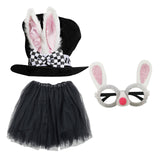 Maxbell Bunny Costume Rabbit Topper Hat Cosplay Skirt for Kids Easter Carnival