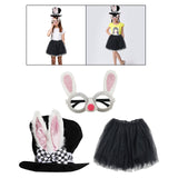 Maxbell Bunny Costume Rabbit Topper Hat Cosplay Skirt for Kids Easter Carnival