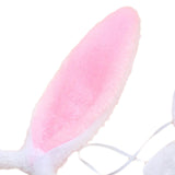 Maxbell Women's Bunny Costume Ear Headband Headwear Bow Tie for Cosplay Easter Girls pink