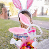 Maxbell Women's Bunny Costume Ear Headband Headwear Bow Tie for Cosplay Easter Girls pink