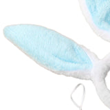 Maxbell Women's Bunny Costume Ear Headband Headwear Bow Tie for Cosplay Easter Girls blue