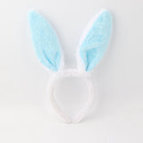 Maxbell Women's Bunny Costume Ear Headband Headwear Bow Tie for Cosplay Easter Girls blue