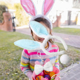 Maxbell Women's Bunny Costume Ear Headband Headwear Bow Tie for Cosplay Easter Girls blue
