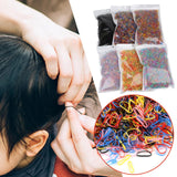 Maxbell 6x 1000Pcs/Pack Small Hair Bands Hair Accessories Ponytail Holder Birthday