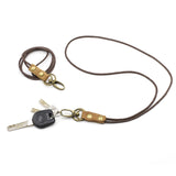 Maxbell Neck Lanyards Strong Metal Clip Leather Lanyard Strap for Keys Wallet Phone