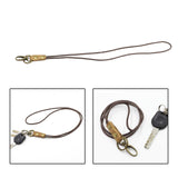 Maxbell Neck Lanyards Strong Metal Clip Leather Lanyard Strap for Keys Wallet Phone