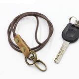 Maxbell Neck Lanyards Strong Metal Clip Leather Lanyard Strap for Keys Wallet Phone