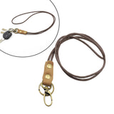Maxbell Neck Lanyards Strong Metal Clip Leather Lanyard Strap for Keys Wallet Phone