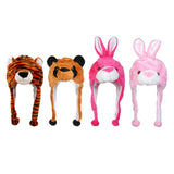 Maxbell Cute Plush Animal Hat Headgear Winter Warm Halloween Stuffed Toy Beanie Tiger