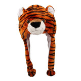 Maxbell Cute Plush Animal Hat Headgear Winter Warm Halloween Stuffed Toy Beanie Tiger