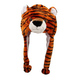 Maxbell Cute Plush Animal Hat Headgear Winter Warm Halloween Stuffed Toy Beanie Tiger