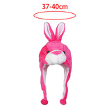 Maxbell Cute Plush Animal Hat Headgear Winter Warm Halloween Stuffed Toy Beanie Rose Red Rabbit