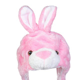 Maxbell Cute Plush Animal Hat Headgear Winter Warm Halloween Stuffed Toy Beanie Pink Rabbit