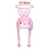 Maxbell Cute Plush Animal Hat Headgear Winter Warm Halloween Stuffed Toy Beanie Pink Rabbit