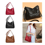 Maxbell Fashion PU Leather Shoulder Bag Travel Bag Shopping Bag Adjustable Vacation Red