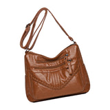 Maxbell Fashion PU Leather Shoulder Bag Travel Bag Shopping Bag Adjustable Vacation Brown