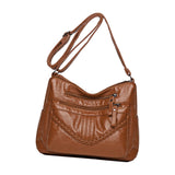 Maxbell Fashion PU Leather Shoulder Bag Travel Bag Shopping Bag Adjustable Vacation Brown