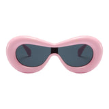Maxbell Oversized Thick Frame Sunglasses Sun Glasses Eyewear Trendy Women Ladies Pink