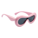 Maxbell Oversized Thick Frame Sunglasses Sun Glasses Eyewear Trendy Women Ladies Pink
