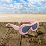 Maxbell Oversized Thick Frame Sunglasses Sun Glasses Eyewear Trendy Women Ladies Pink