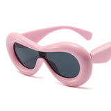 Maxbell Oversized Thick Frame Sunglasses Sun Glasses Eyewear Trendy Women Ladies Pink