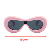 Maxbell Oversized Thick Frame Sunglasses Sun Glasses Eyewear Trendy Women Ladies Pink