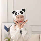 Maxbell Cute Short Plush Panda Hat Funny Novelty Hood for Cosplay Party Dress up