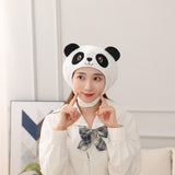 Maxbell Cute Short Plush Panda Hat Funny Novelty Hood for Cosplay Party Dress up