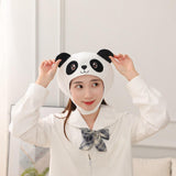 Maxbell Cute Short Plush Panda Hat Funny Novelty Hood for Cosplay Party Dress up