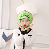 Maxbell Women Men Headwear Plush Fruit Hat for Halloween Carnival Birthday