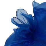 Maxbell Organza Hat Tea Party Hat Sun Hat Derby Hat for Camping Blue