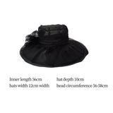 Maxbell Organza Hat Tea Party Hat Sun Hat Derby Hat for Camping Black