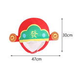 Maxbell God of Wealth Plush Hat Traditional Chinese Photo Prop for Cosplay Festival