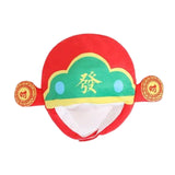 Maxbell God of Wealth Plush Hat Traditional Chinese Photo Prop for Cosplay Festival