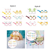 Maxbell 6 Pieces Easter Glasses Frame Easter Bunny Ears Eggs Eyeglasses Photo Prop Style A