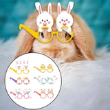 Maxbell 6 Pieces Easter Glasses Frame Easter Bunny Ears Eggs Eyeglasses Photo Prop Style A