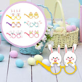 Maxbell 6 Pieces Easter Glasses Frame Easter Bunny Ears Eggs Eyeglasses Photo Prop Style A