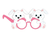Maxbell 6 Pieces Easter Glasses Frame Easter Bunny Ears Eggs Eyeglasses Photo Prop Style A