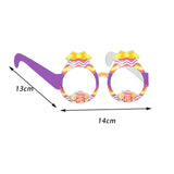 Maxbell 6 Pieces Easter Glasses Frame Easter Bunny Ears Eggs Eyeglasses Photo Prop Style A