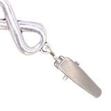 Maxbell Fashionable Clip Fastener Brooch Cloak Clasps for Neckerchief Women Dresses Argent