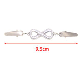 Maxbell Fashionable Clip Fastener Brooch Cloak Clasps for Neckerchief Women Dresses Argent