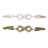 Maxbell Fashionable Clip Fastener Brooch Cloak Clasps for Neckerchief Women Dresses Argent