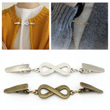 Maxbell Fashionable Clip Fastener Brooch Cloak Clasps for Neckerchief Women Dresses Argent