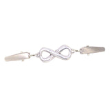 Maxbell Fashionable Clip Fastener Brooch Cloak Clasps for Neckerchief Women Dresses Argent