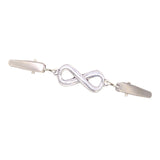 Maxbell Fashionable Clip Fastener Brooch Cloak Clasps for Neckerchief Women Dresses Argent