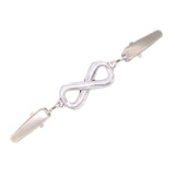 Maxbell Fashionable Clip Fastener Brooch Cloak Clasps for Neckerchief Women Dresses Argent