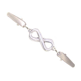 Maxbell Fashionable Clip Fastener Brooch Cloak Clasps for Neckerchief Women Dresses Argent