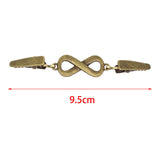Maxbell Fashionable Clip Fastener Brooch Cloak Clasps for Neckerchief Women Dresses Bronze